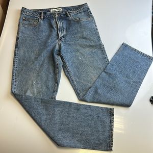 Indigo Palms Denim Pants S32-11